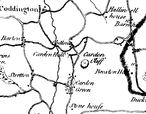 An extract from Burdett's Map of Cheshire, published in 1777.