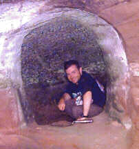 The 'lantern' under excavation by Jason Hall, supervisor at the site.